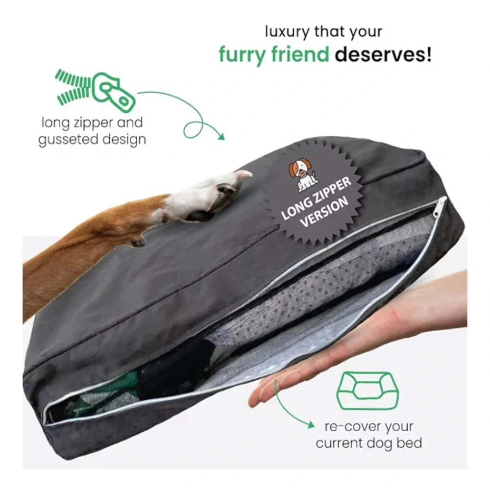 Molly Mutt Organic Cotton Dog Bed Cover I’m A Realist Print Medium to Large - Picture 5 of 5